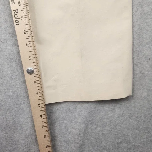 TSE Straight Leg‎ Dress Pants Womens Size 4 Beige 100% Cotton Made in Italy - Picture 5 of 8